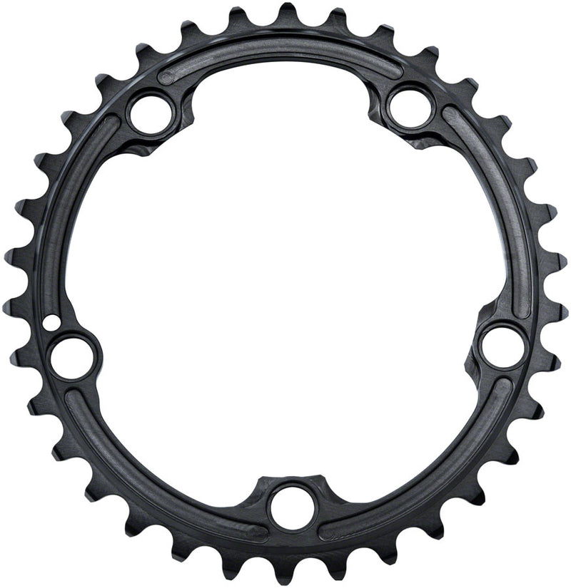 absoluteBLACK Premium Oval 110 BCD Road Inner Chainring for SRAM - 34t, 110 BCD, 5-Bolt, Black