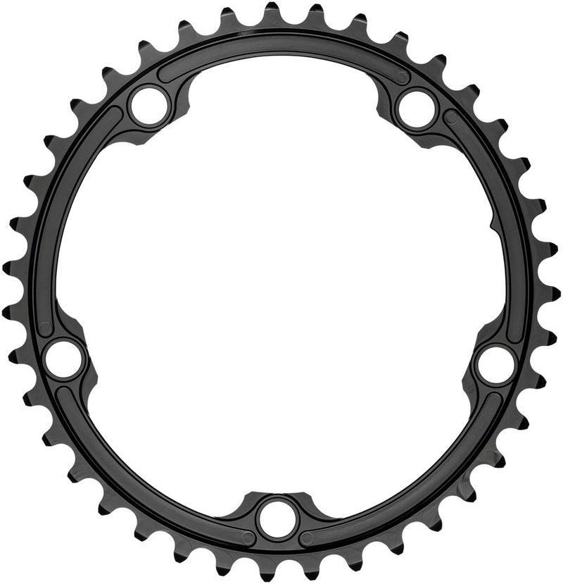 absoluteBLACK Premium Oval 130 BCD Road Inner Chainring - 39t, 130 BCD, 5-Bolt, Black