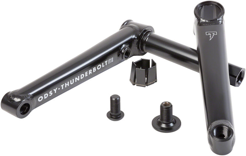 Odyssey Thunderbolt Crankset - 175mm, Left Hand Drive, Rust Proof Black