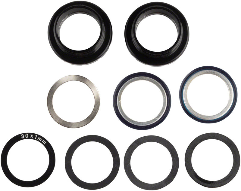 Enduro Italian Bottom Bracket - Italian Threaded, For 30mm Spindles, Angular Contact Bearings, Black