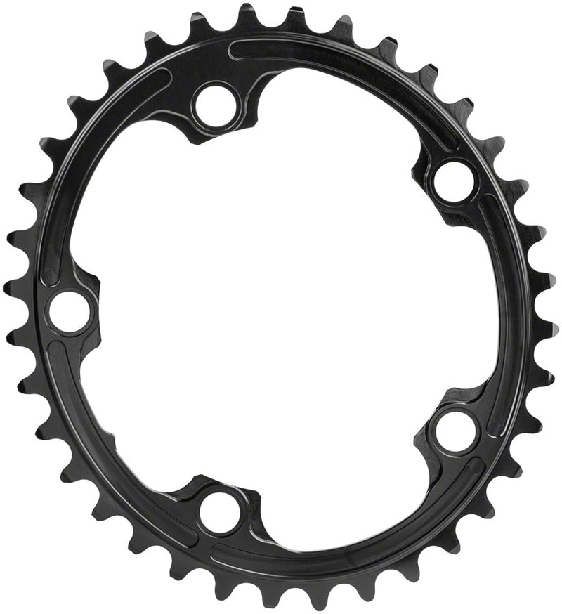 absoluteBLACK Premium Oval 110 BCD Road Inner Chainring - 36t, 110 BCD, 5-Bolt, Black