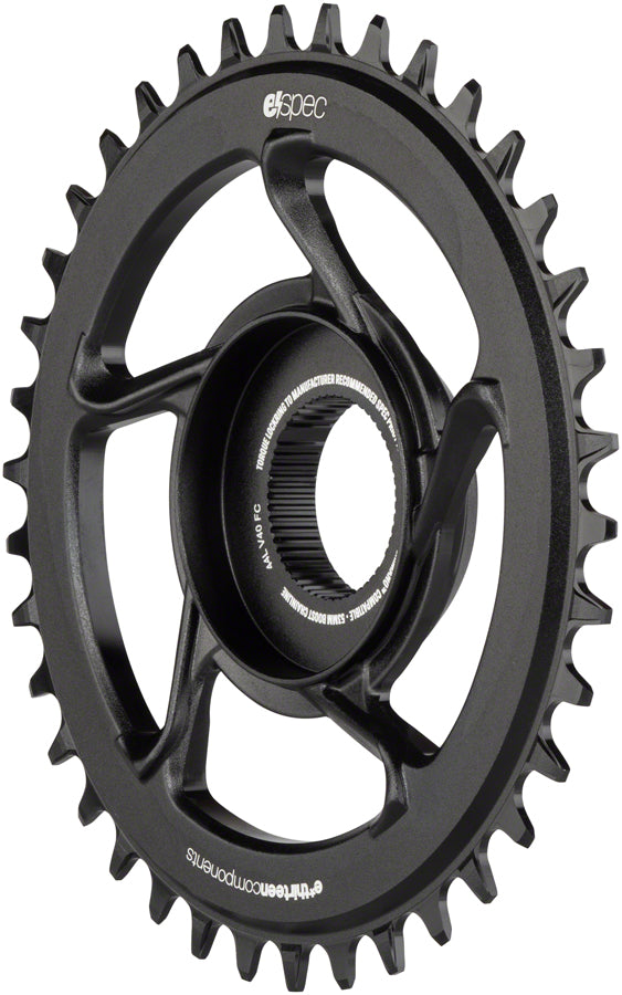 e*thirteen e*spec Aluminum Direct Mount Chainring 38t for Shimano E8000, Black