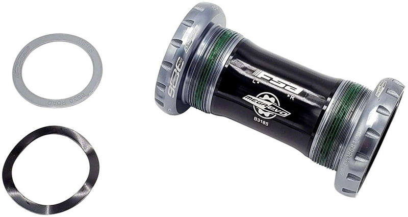 Full Speed Ahead Premium BB386 Bottom Bracket for MegaEVO Crank - BB386, Steel, 386 EVO Spindle Interface, Road