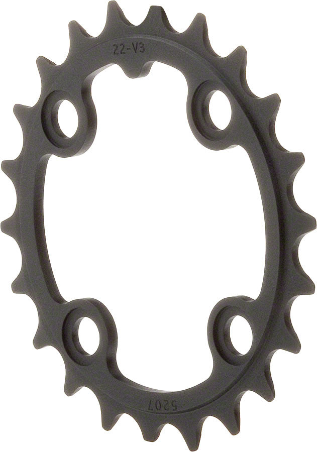 TruVativ Trushift 22t 64mm BCD 8 and 9 Speed and 2x10 Chainring Black Alloy