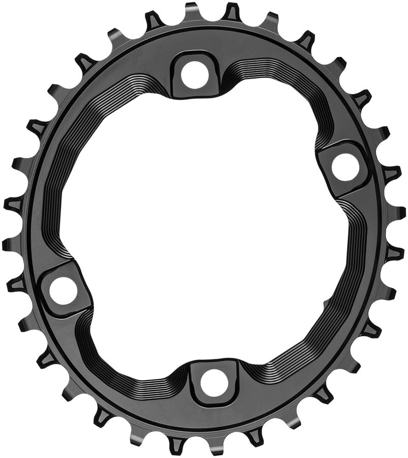 absoluteBLACK Oval 96 BCD Chainring - 36t, 96 Shimano Asymmetric BCD, 4-Bolt, Requires Hyperglide+ Chain, Black