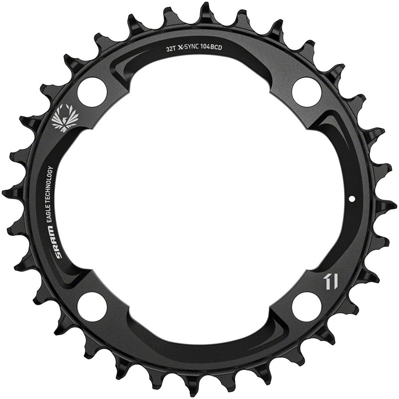 SRAM X-Sync 2 Eagle Chainring - 32t, 104mm BCD, 12-Speed, Aluminum, Black (Mahle) - Open Box, New