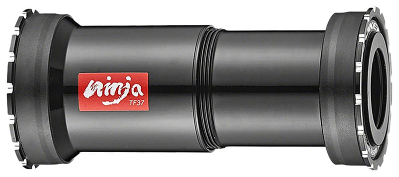 Token Ninja TF38624 Press Fit Double-Thread Bottom Bracket - BB386/BB392, Shimano HollowTech II / SRAM GXP, Black