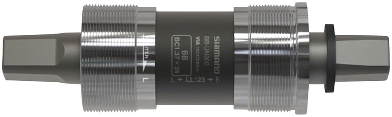 Shimano BB-UN300 Bottom Bracket - English 68 x 122.5mm Spindle Square Taper JIS 50mm Chainline