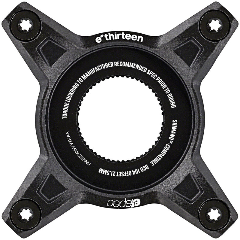 e*thirteen e*spec 104BCD Aluminum Direct Mount Spider - 104BCD, 55mm CL, Incl. Bolts, Shimano EP8, Black