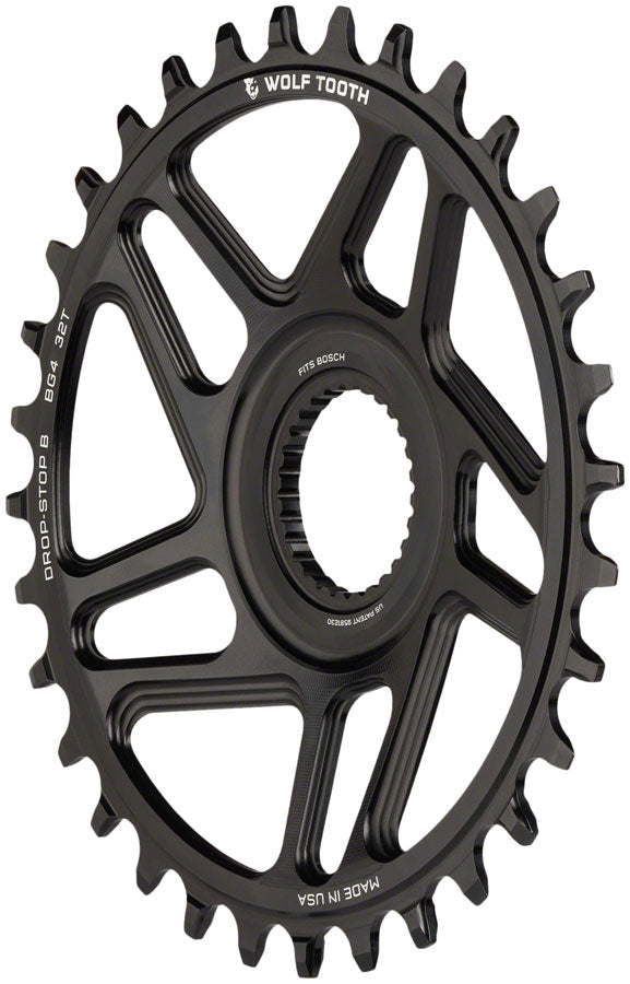 Wolf Tooth Bosch Gen 4 Direct Mount Chainring - Drop-Stop B, 32T, Black