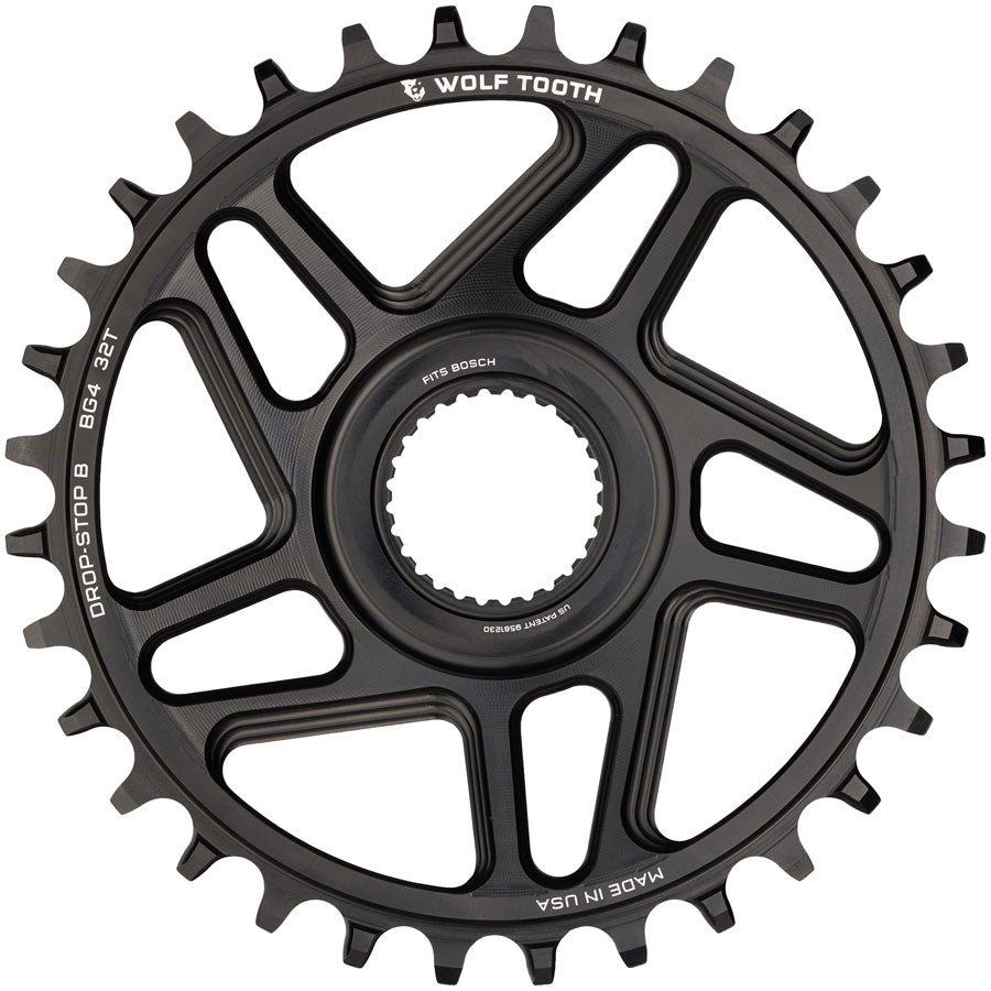 Wolf Tooth Bosch Gen 4 Direct Mount Chainring - Drop-Stop B, 32T, Black