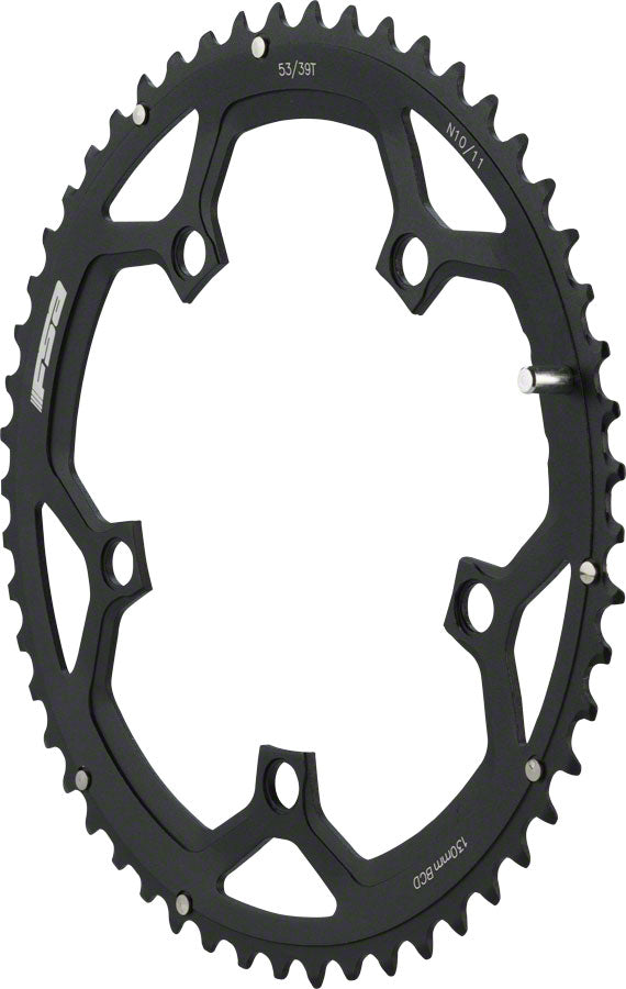 Full Speed Ahead Pro Road Chainring - 53t, 130 BCD, Aluminum, N11, Black