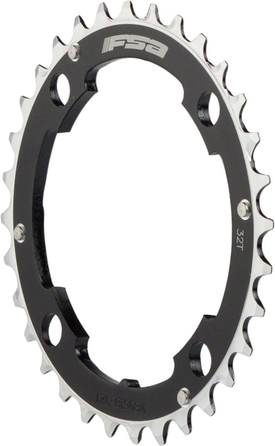 Full Speed Ahead MTB Pro Double Chainring - 38t, 104 BCD, 4-Bolt, Aluminum, D10, Black