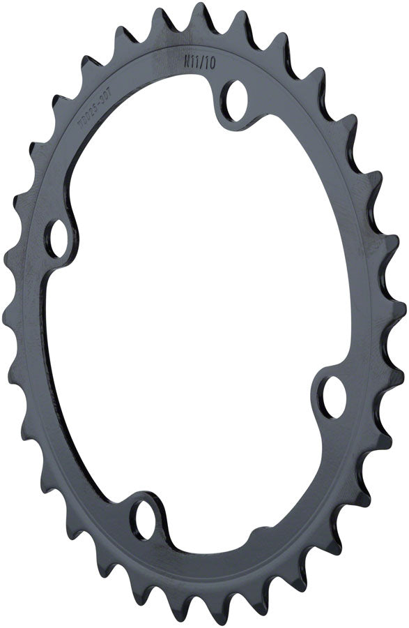 Full Speed Ahead Omega/Vero Pro Steel Road Double Chainring - 34t, 90 BCD, Steel, N-11, Black