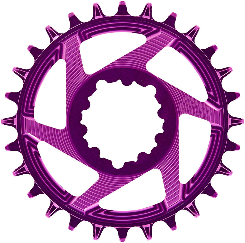 e*thirteen Helix R Guidering - 28t, 11/12-Speed, 3mm Offset, SRAM 3-Bolt DM, Eggplant