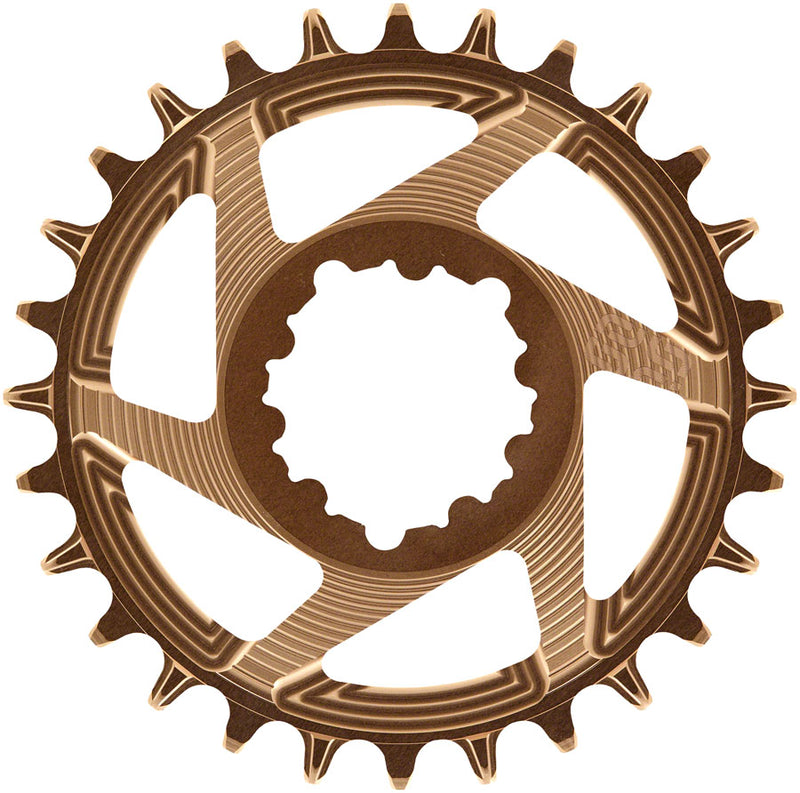 e*thirteen Helix R Guidering - 28t, 11/12-Speed, 3mm Offset, SRAM 3-Bolt DM, Bronze