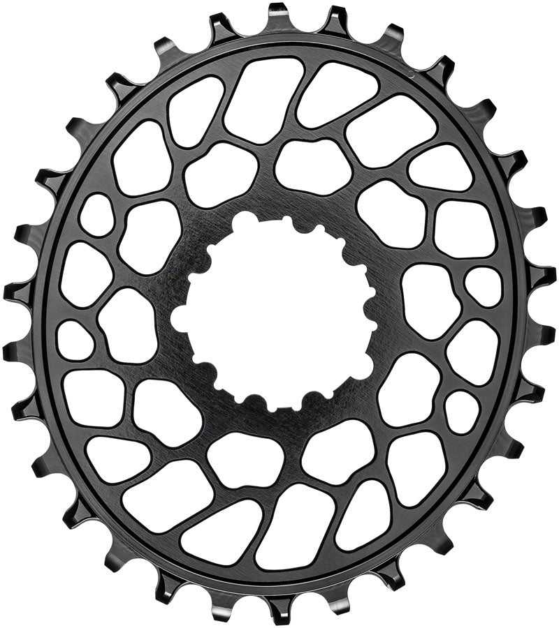 absoluteBLACK Oval Narrow-Wide Direct Mount Chainring - 30t, SRAM 3-Bolt Direct Mount, 0mm Offset, Black