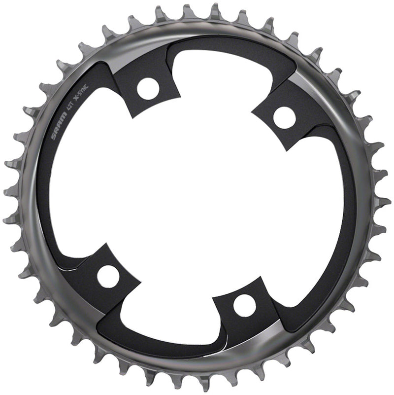 SRAM 44 Tooth 107mm BCD x 4-Bolt 1x12-Speed X-Sync Chainring, Polar Gray