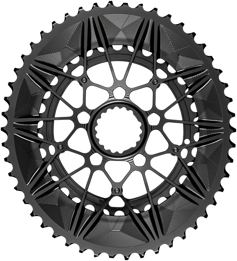 absoluteBLACK SpideRing Oval Direct Mount Chainring Set - 50/34t, Cannondale Hollowgram Direct Mount, Black