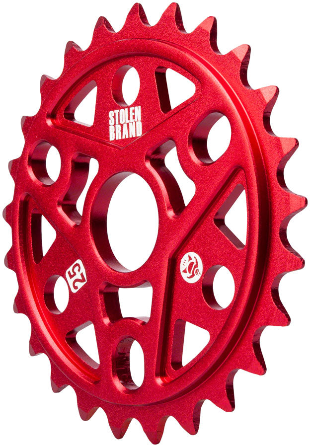 Stolen Sumo III Sprocket - 25t, 6.0mm Thickness, Aluminum, Red