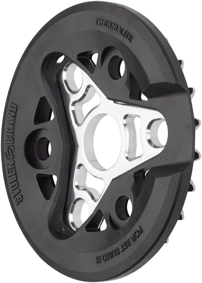 Stolen Sumo III Sprocket - 25t, 6.0mm Thickness, Aluminum, With Thermalite Guard, Polished