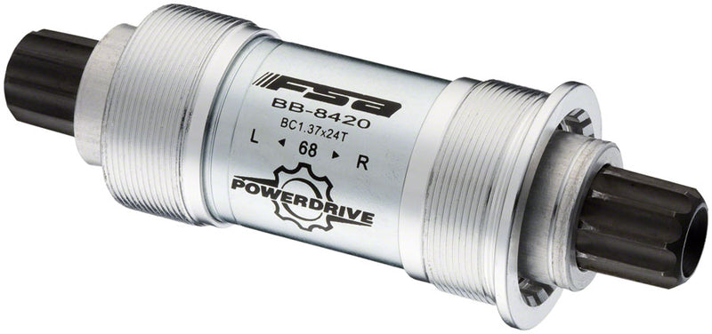 Full Speed Ahead 8420ST Power Drive Bottom Bracket - English, 68x118mm, Full Speed Ahead Power Drive Spindle, Silver