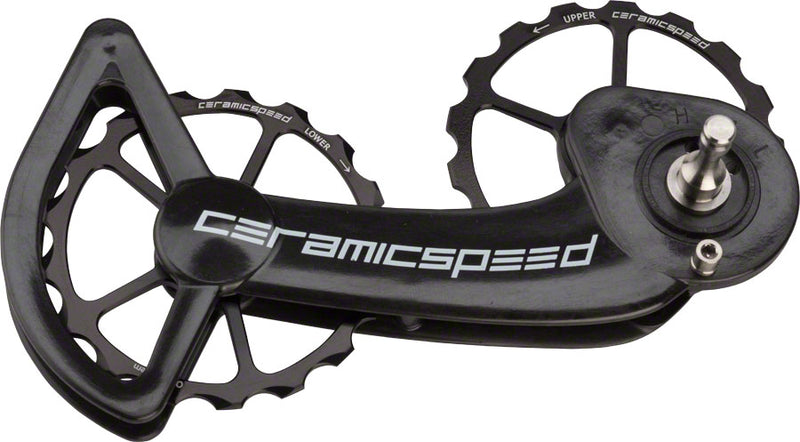 CeramicSpeed OSPW Pulley Wheel System for SRAM eTap - Alloy Pulley, Carbon Cage, Black