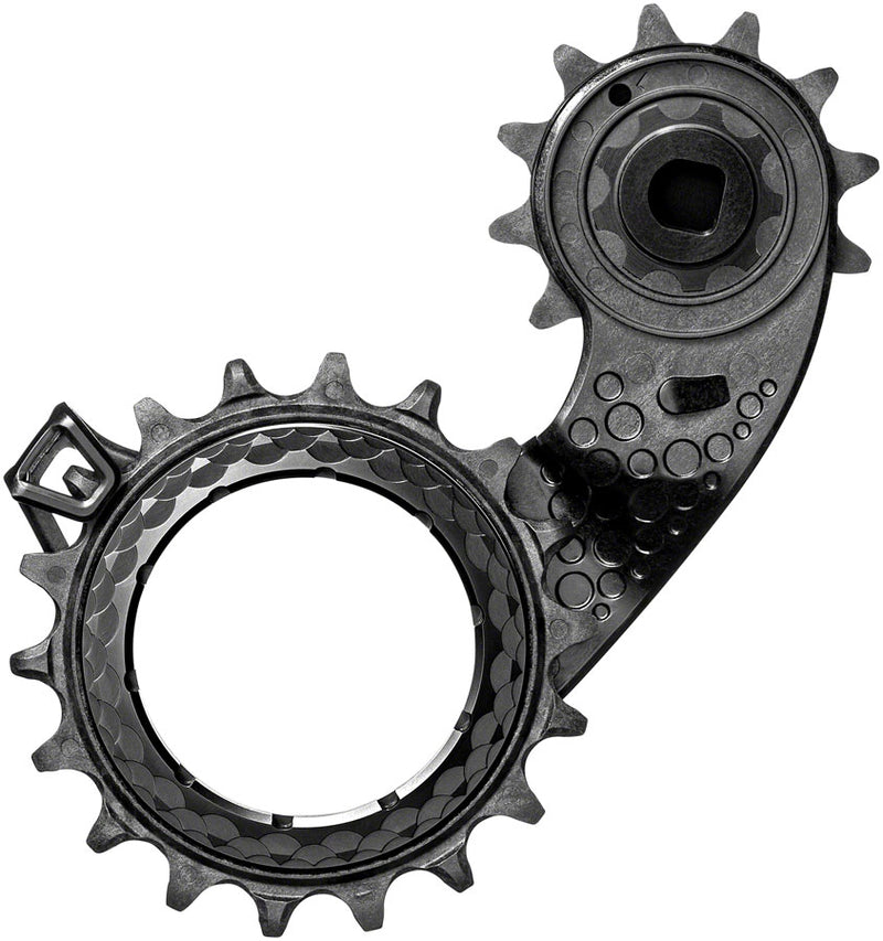 absoluteBLACK HOLLOWcage Oversized Derailleur Pulley Cage - For SRAM AXS, Full Ceramic Bearings, Carbon Cage, Black