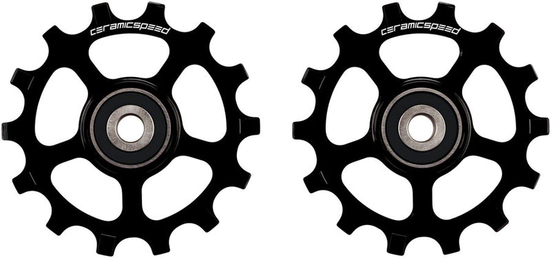 CeramicSpeed Pulley Wheels for Shimano XT/XTR 12-Speed - 14 Tooth, Alloy, Black