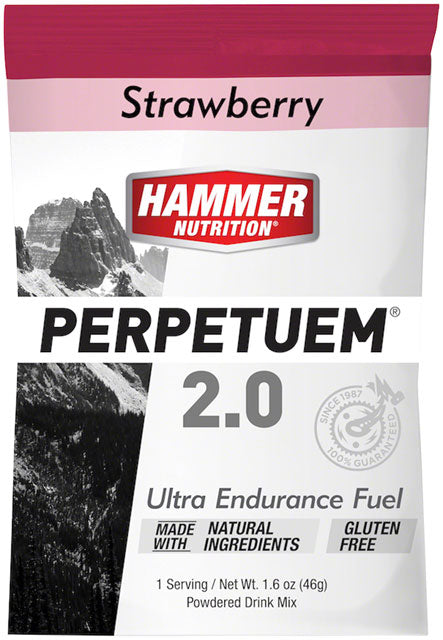 Hammer Perpetuem: Strawberry Vanilla, 12 Single Serving Packets-0
