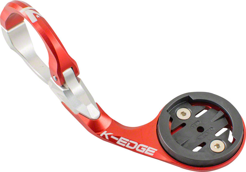 K-EDGE Garmin Race Handlebar Mount: 31.8mm, Red/Silver