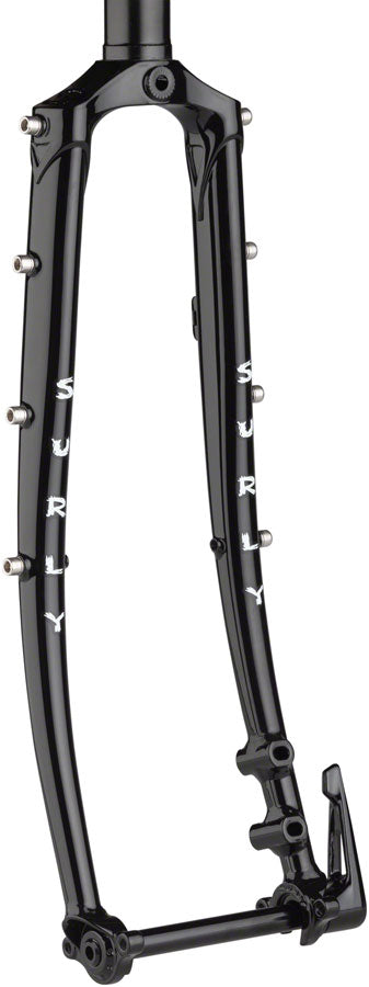 Surly Disc Trucker Fork - 26", 1-1/8" Straight, 100x12 mm Thru-Axle, Steel, Disc, Black