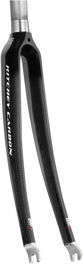 Ritchey Comp Carbon Road Fork: 700c, QR, 1" Aluminum Steerer, Black