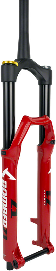 Marzocchi Bomber Z1 Suspension Fork - 27.5", 180 mm, 15 x 110 mm, 44 mm Offset, Red GRIP, Sweep Adjust, Kabolt