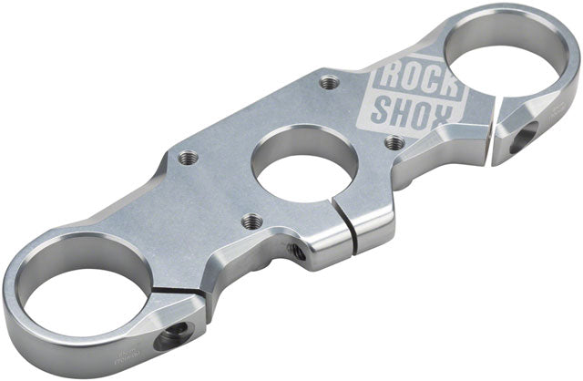 RockShox BoXXer C1 Flat Upper Crown, 0mm Offset (36mm total offset on 27.5, 46mm total offset on 29"), Gray