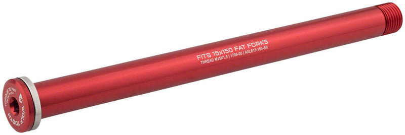 Wolf Tooth Front Thru Axle - RockShox, 15 x 150mm, Red