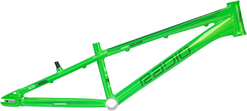 Radio Helium BMX Race Frame - Expert, 19.5" TT, Metallic Lime Green