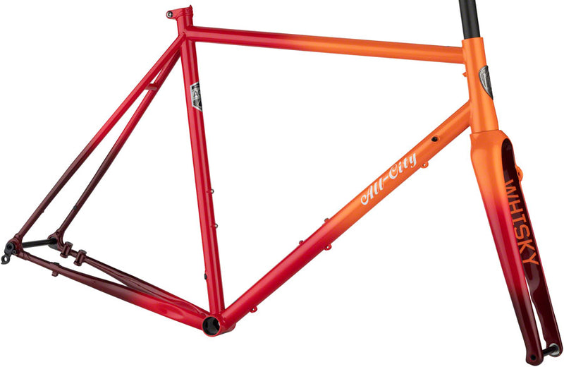 All-City Zig Zag Frameset - 700c, Steel, Orange/Red Fade, 46cm