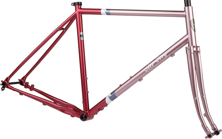 All-City Gorilla Monsoon Frameset - 650b, Steel, Hotberry Rhubarb, 58cm