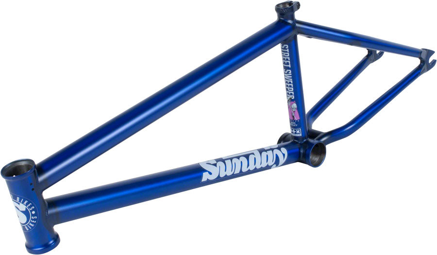 Sunday Street Sweeper BMX Frame - 20.75" TT, Matte Translucent Blue