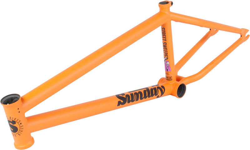 Sunday Street Sweeper BMX Frame - 20.75" TT, Matte Orange Whip