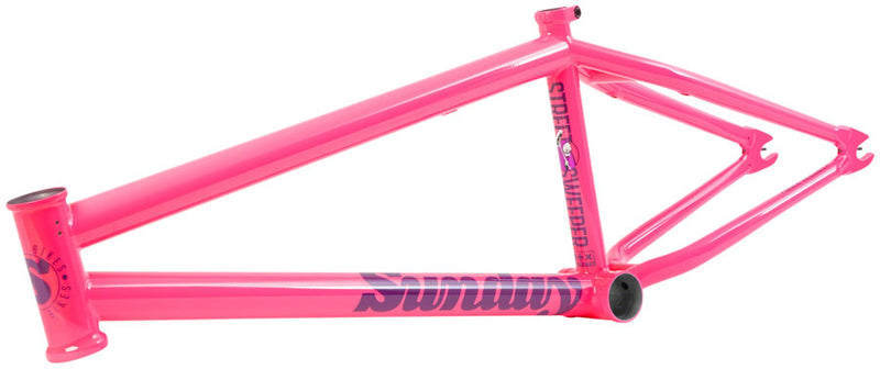 Sunday Street Sweeper BMX Frame - 20.75" TT, Hot Pink