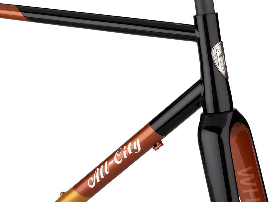 All-City Cosmic Stallion Frameset - 650b/700c, Steel, Black/Brick/Bronze, 55cm