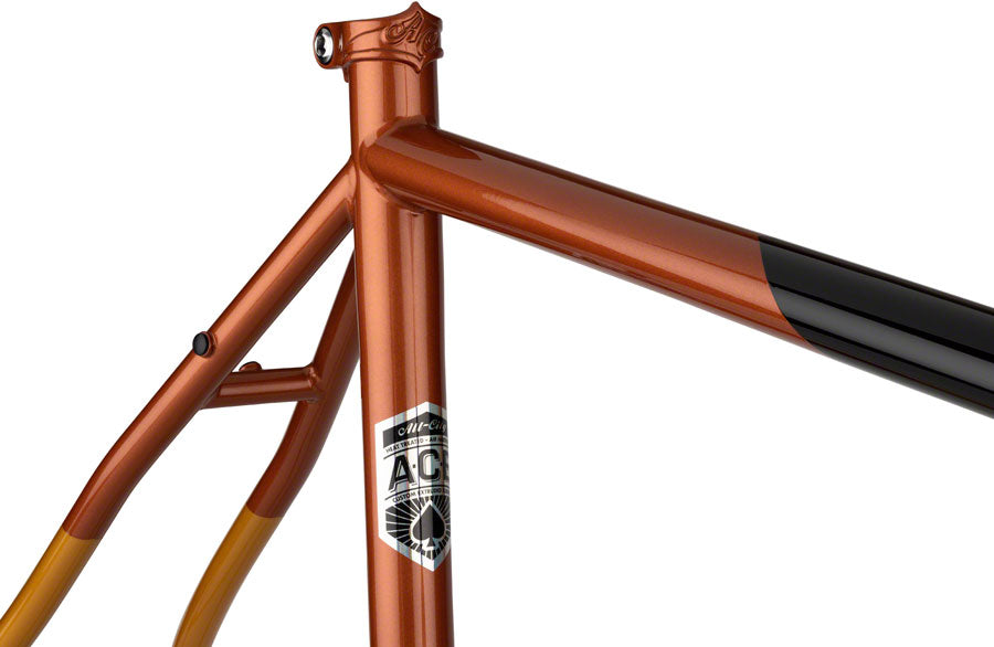 All-City Cosmic Stallion Frameset - 650b/700c, Steel, Black/Brick/Bronze, 58cm