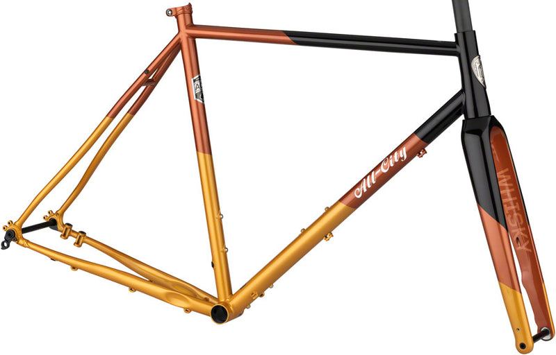 All-City Cosmic Stallion Frameset - 650b/700c, Steel, Black/Brick/Bronze, 55cm