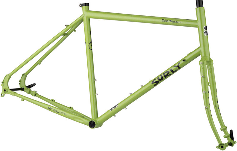 Surly Disc Trucker Frameset - 26", Steel, Pea Lime Soup, 56cm