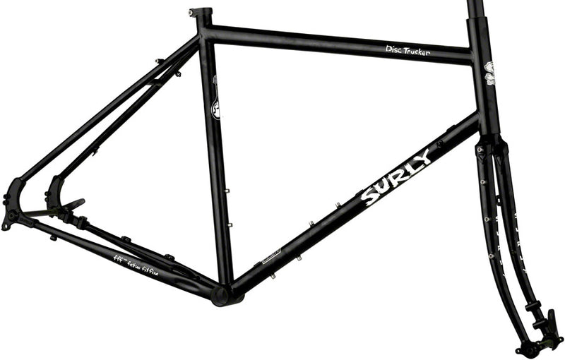 Surly Disc Trucker Frameset - 700c, Steel, Hi-Viz Black, 62cm