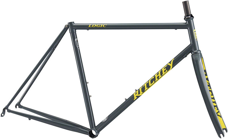 Ritchey Road Logic Frameset - 700c, Steel, Gray/Yellow, 53cm