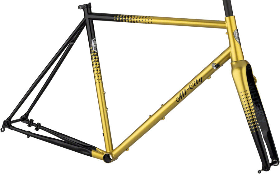 All-City Zig Zag Frameset - 700c, Steel, Golden Leopard, 52cm