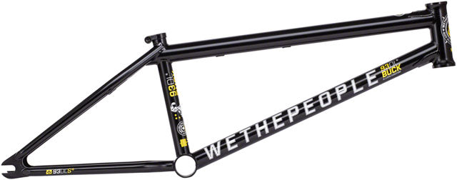 We The People Buck BMX Frame - 21.25" TT, Black